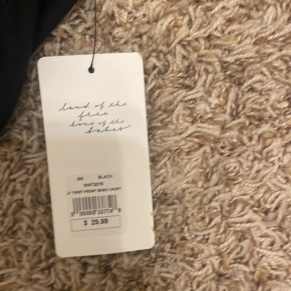 american threads cropped black tied shirt - Picture 3 of 4